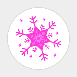 Pink Snowflake Magnet